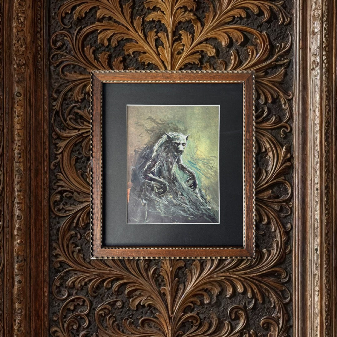 Professor? - original upcycled vintage art