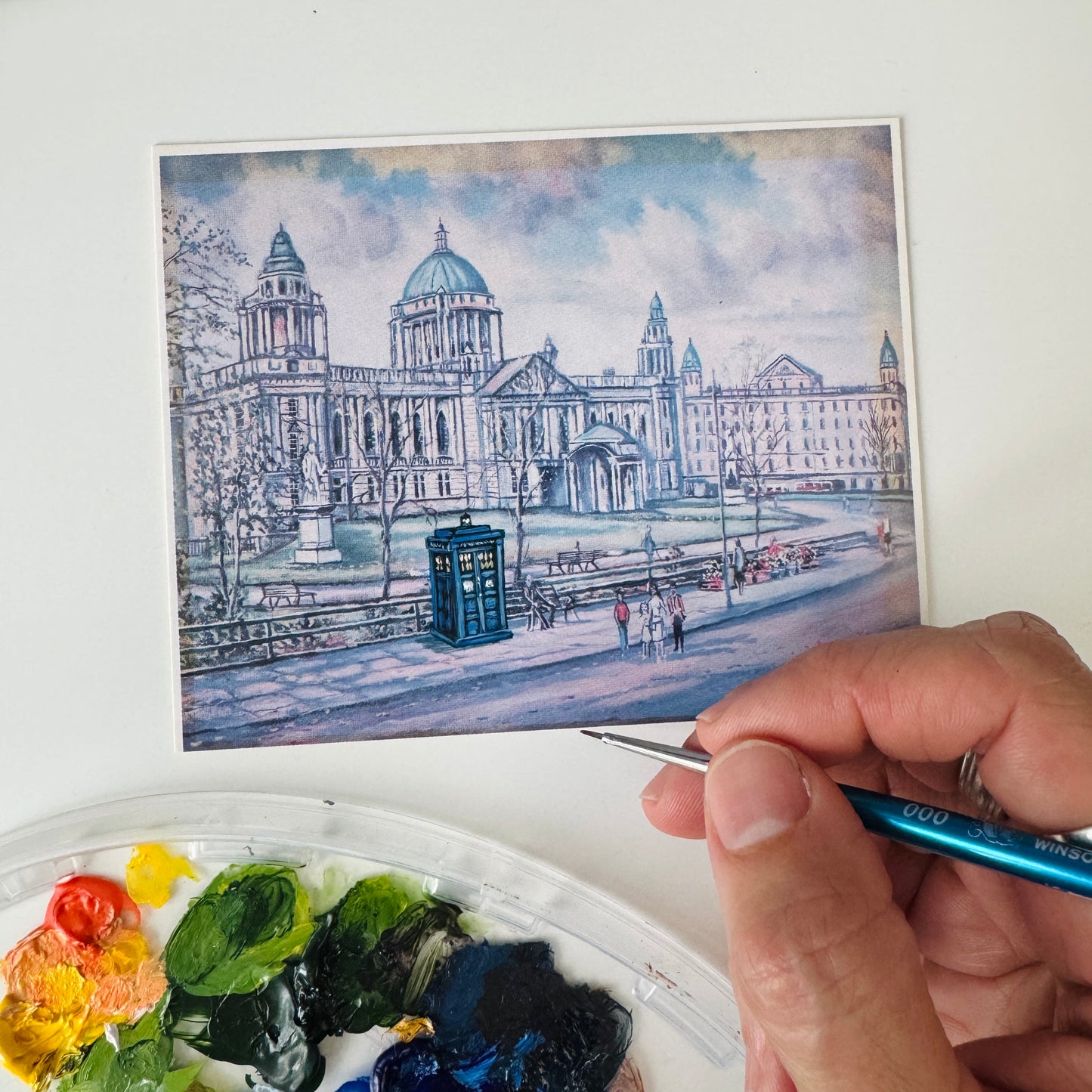 Where Did I Park? Part 4, original upcycled vintage painting