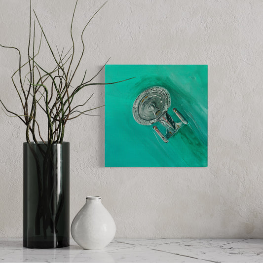 Sketch : NCC-1701-D, original acrylic painting