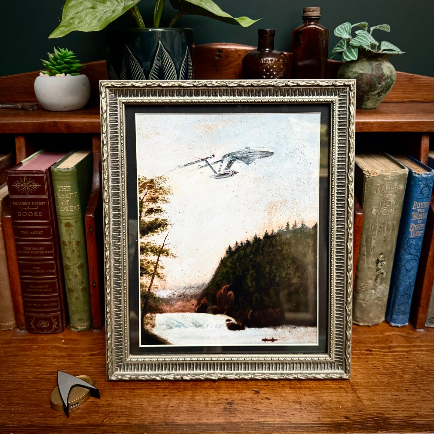 Boldly Go : NCC-1701 - PRINT 8x10 in vintage frame
