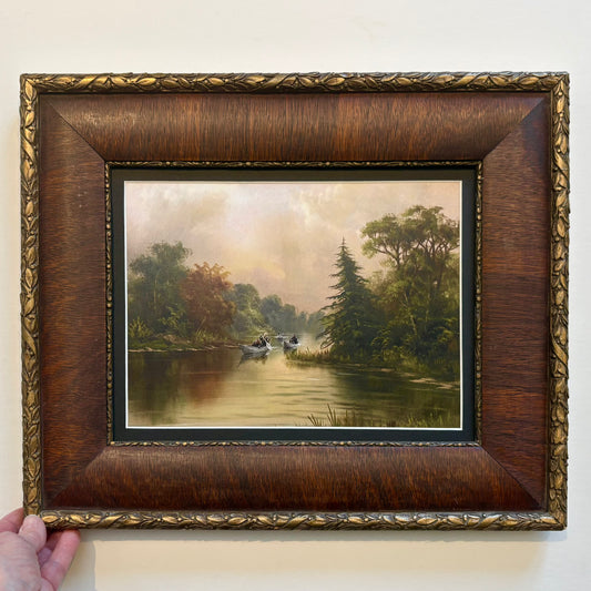 Fellowship Along the River Anduin - PRINT 8x10 in wood frame