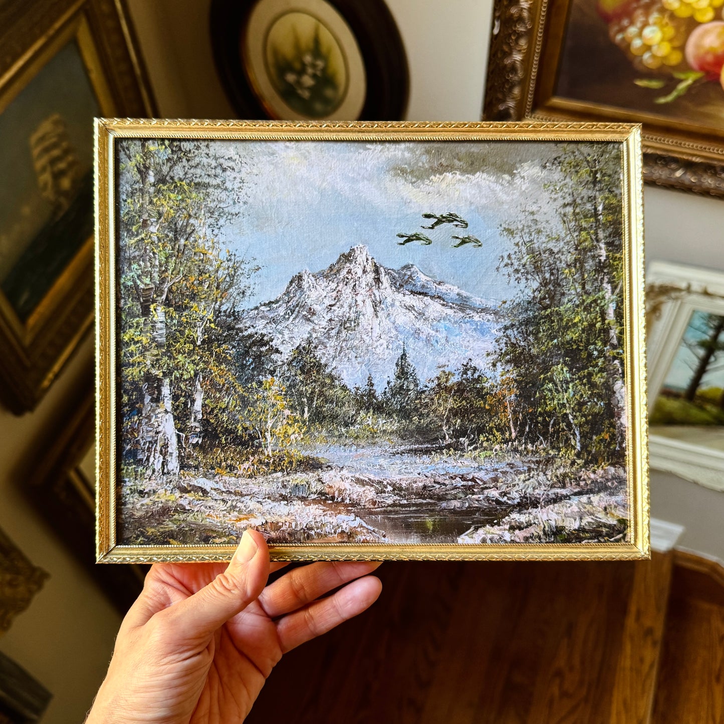 Birds of Prey - PRINT 8x10 in vintage brass frame