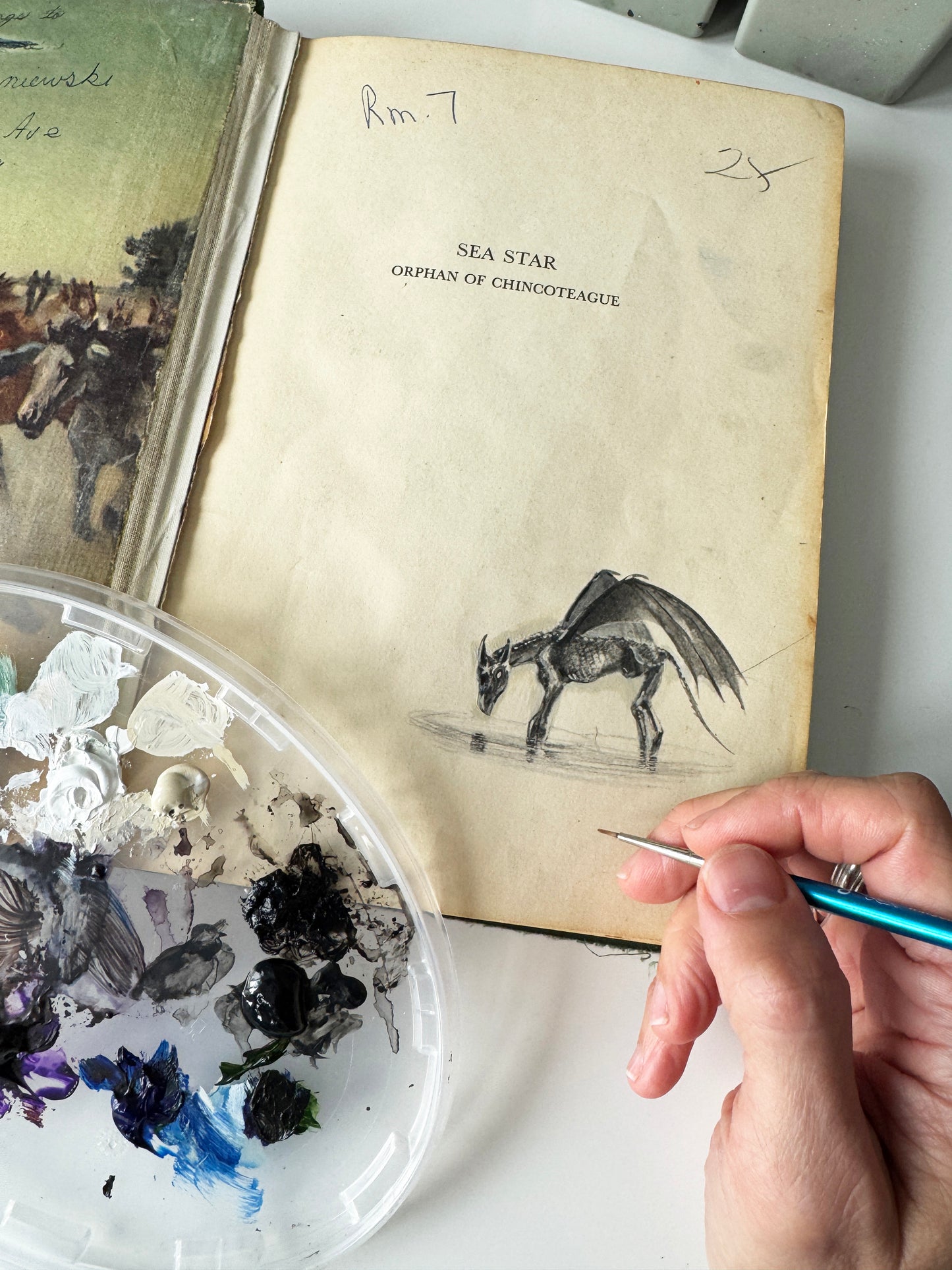 Colt study No.1 : Titlepage 1, paint on paper