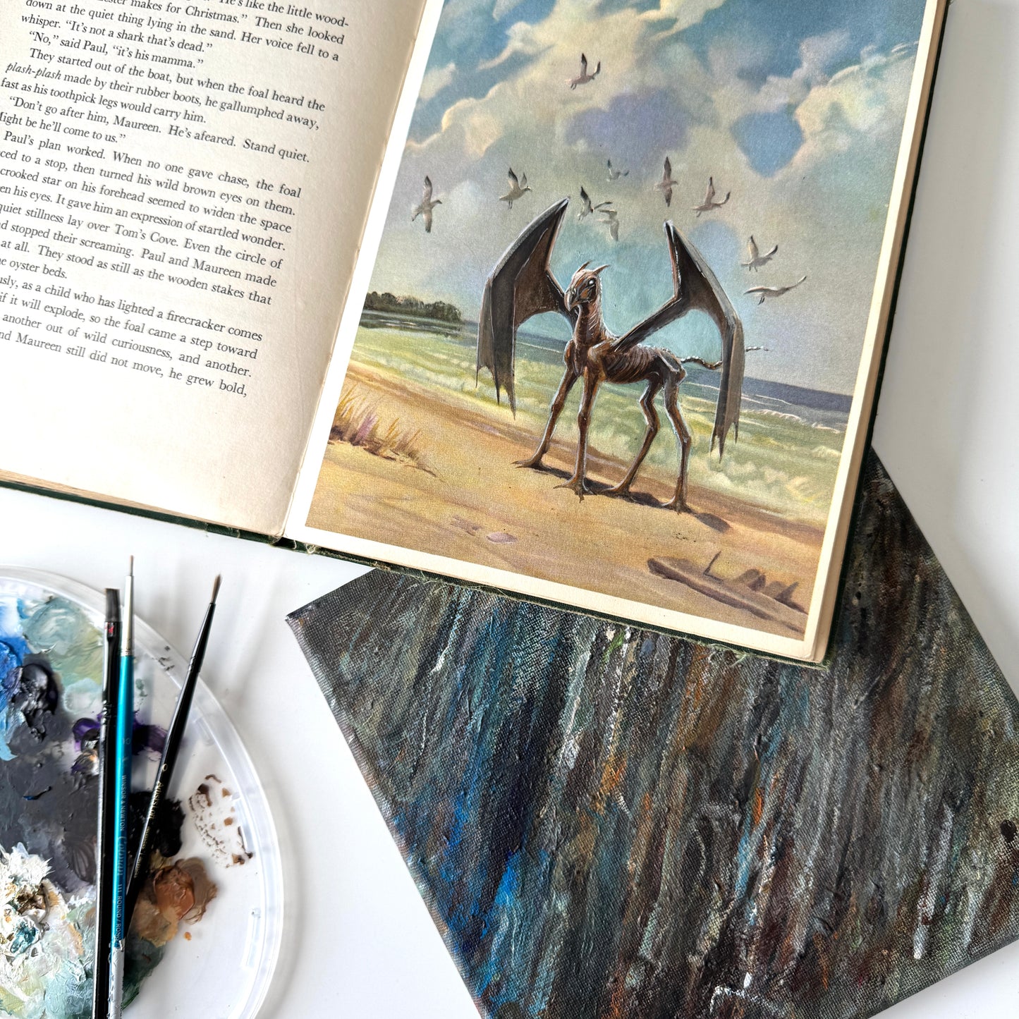 Colt study No.14 : Beach 1 & 2, paint on paper