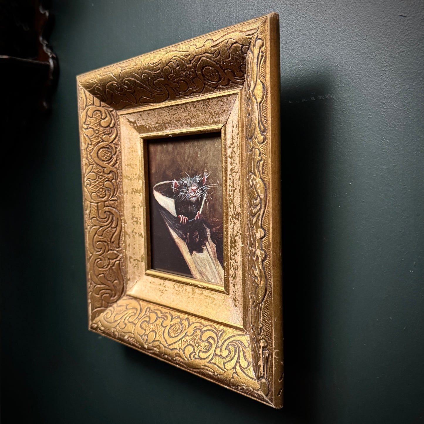 Common Garden Rat - PRINT in vintage frame