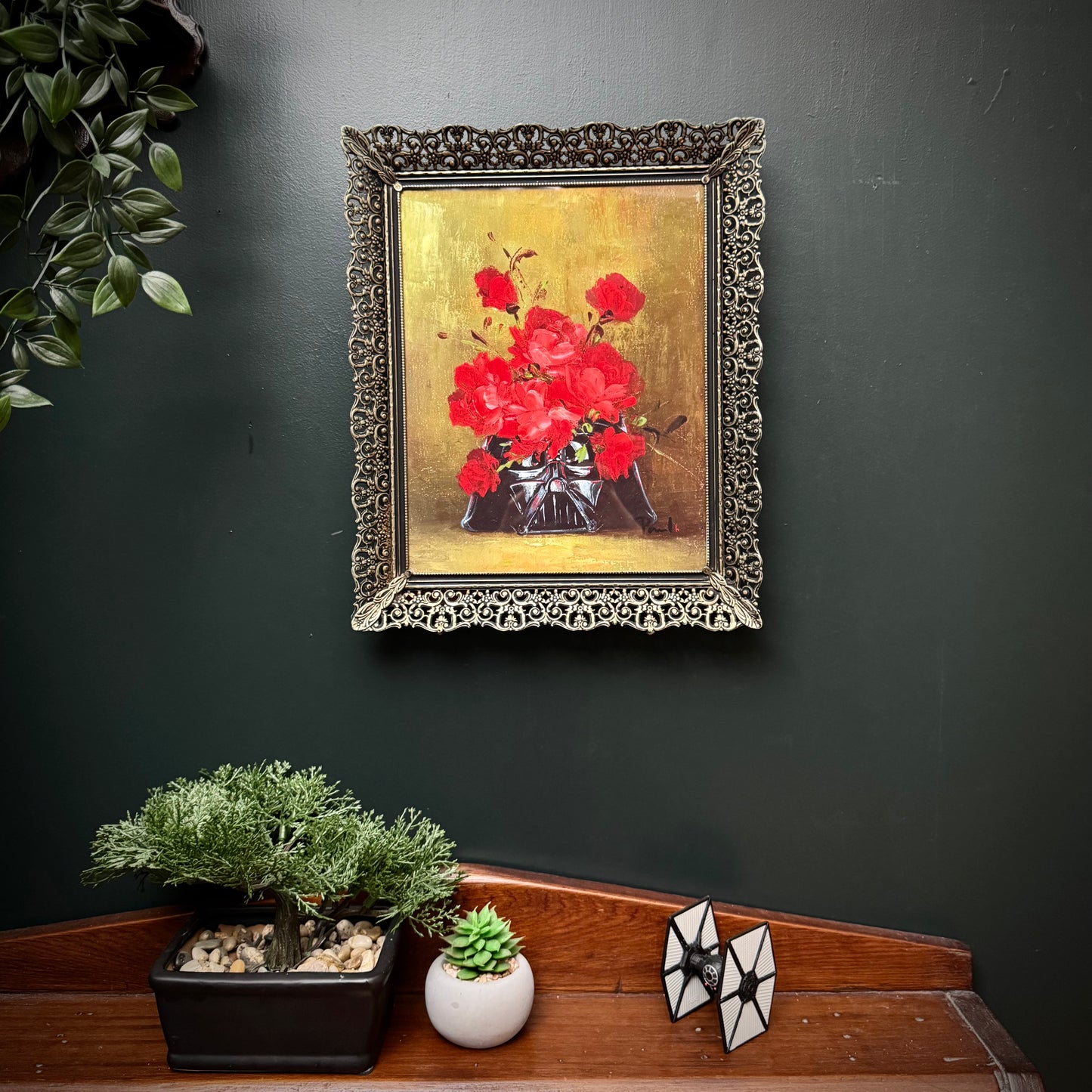 Dark Side Floral : Darth's Roses - PRINT 8x10 in Fancy Metal Frame