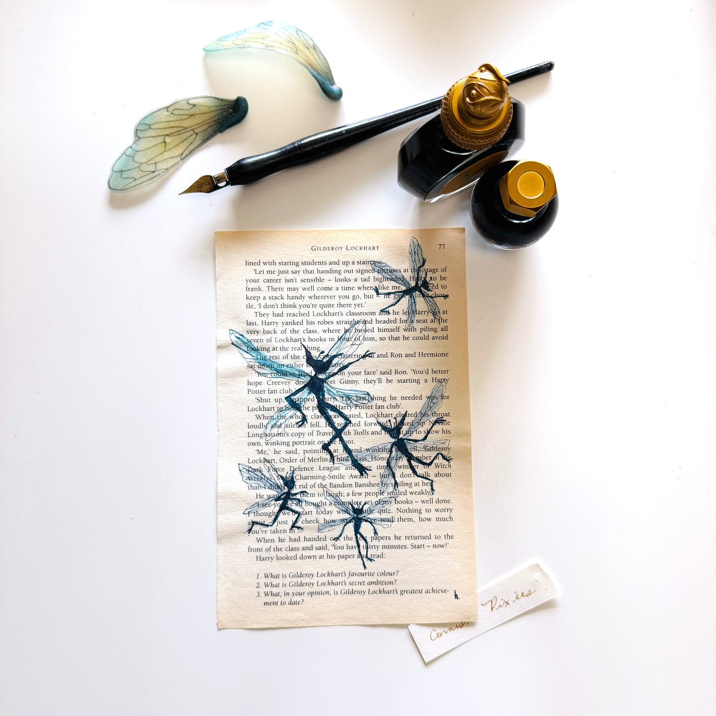 Specimen Studies : Pixy, study in ink on p77