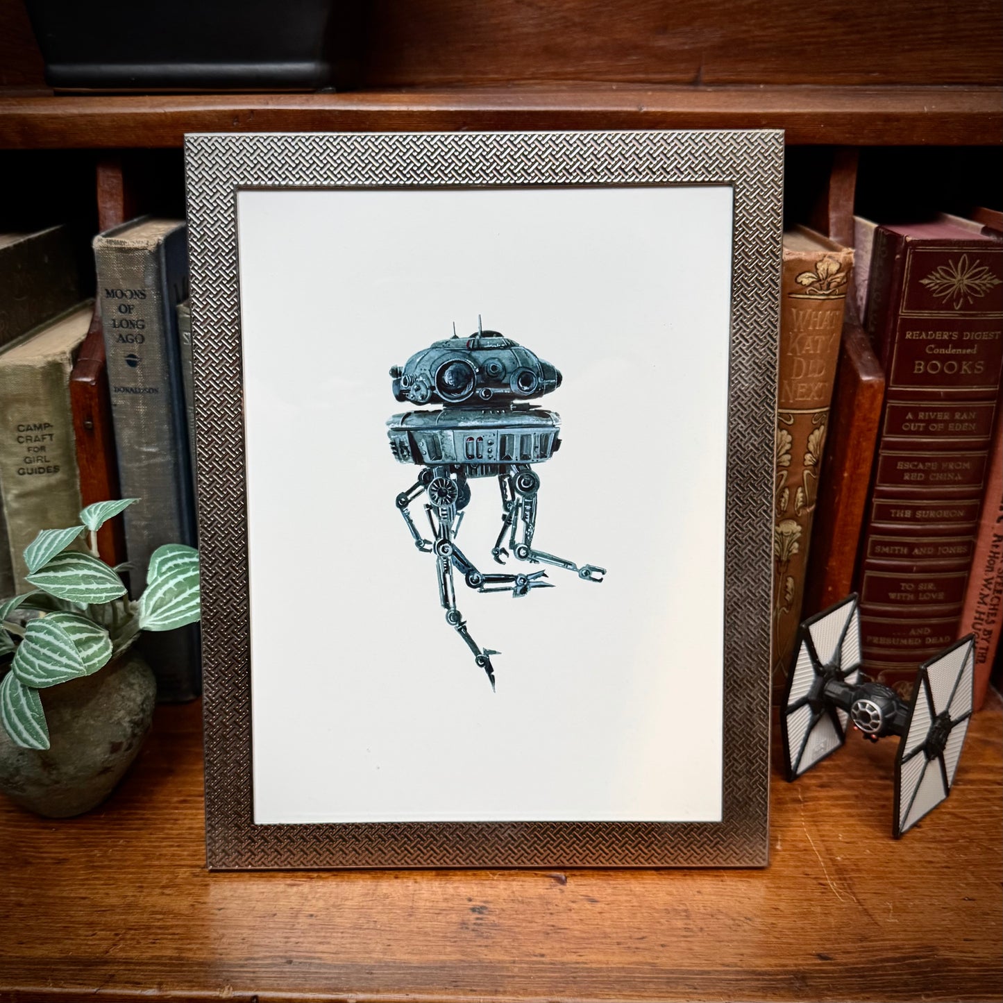 Portrait of A Probe Droid - 6 x 8 inch PRINT in metal frame