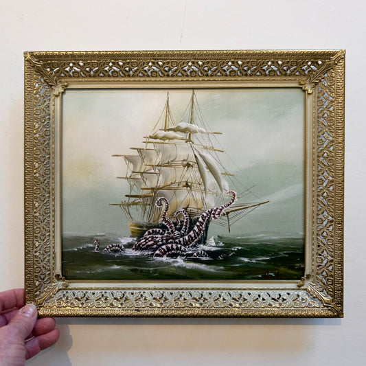 Octopus vs Ship : Seven of Nine - 8x10 PRINT in ornate metal frame