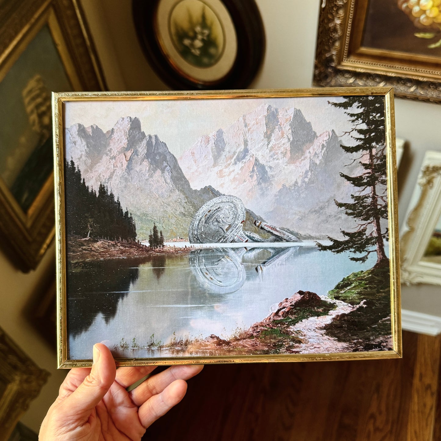 Shipwreck NCC-1701-D - 8x10 PRINT in Vintage Brass Frame