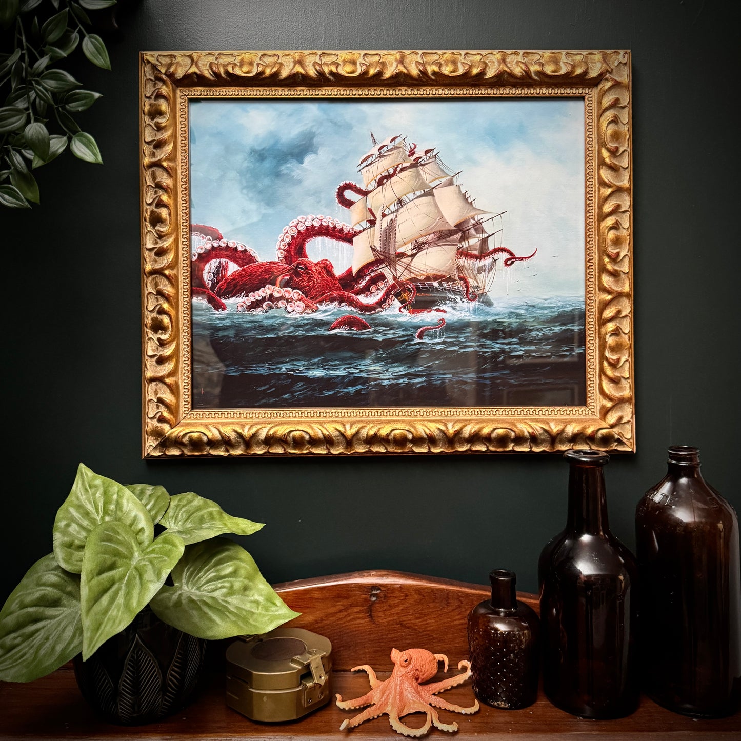 There Once Was A Ship - PRINT 11 x 14 in gold frame