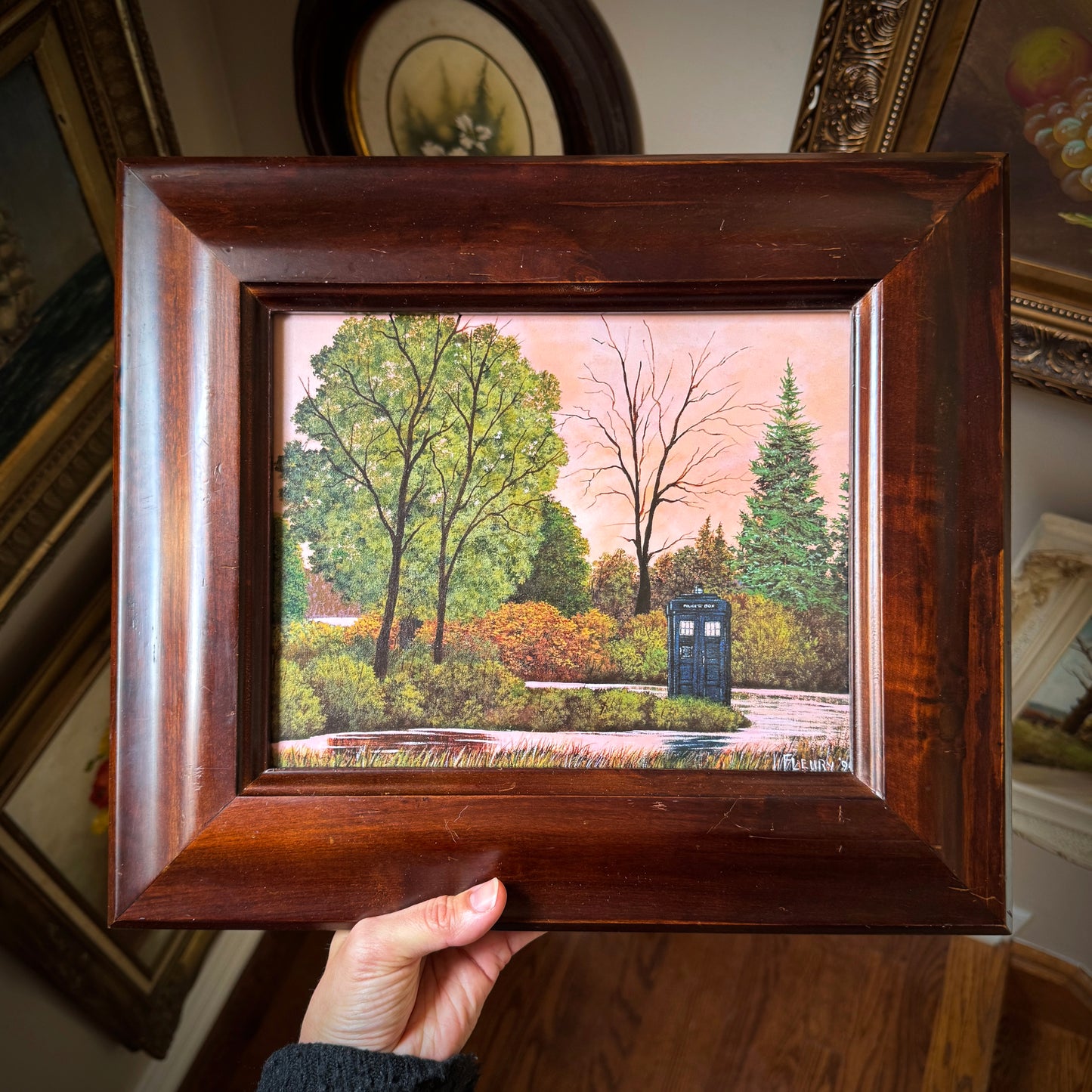 Where Did I Park? - PRINT 8x10 in warm wood frame