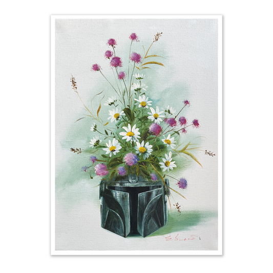 Dark Side Floral : The Dandalorian - POSTCARD PRINT