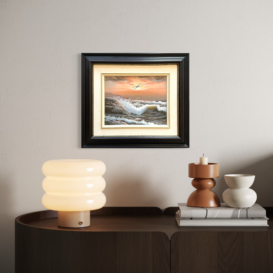 Solo Flight, upcycled vintage painting