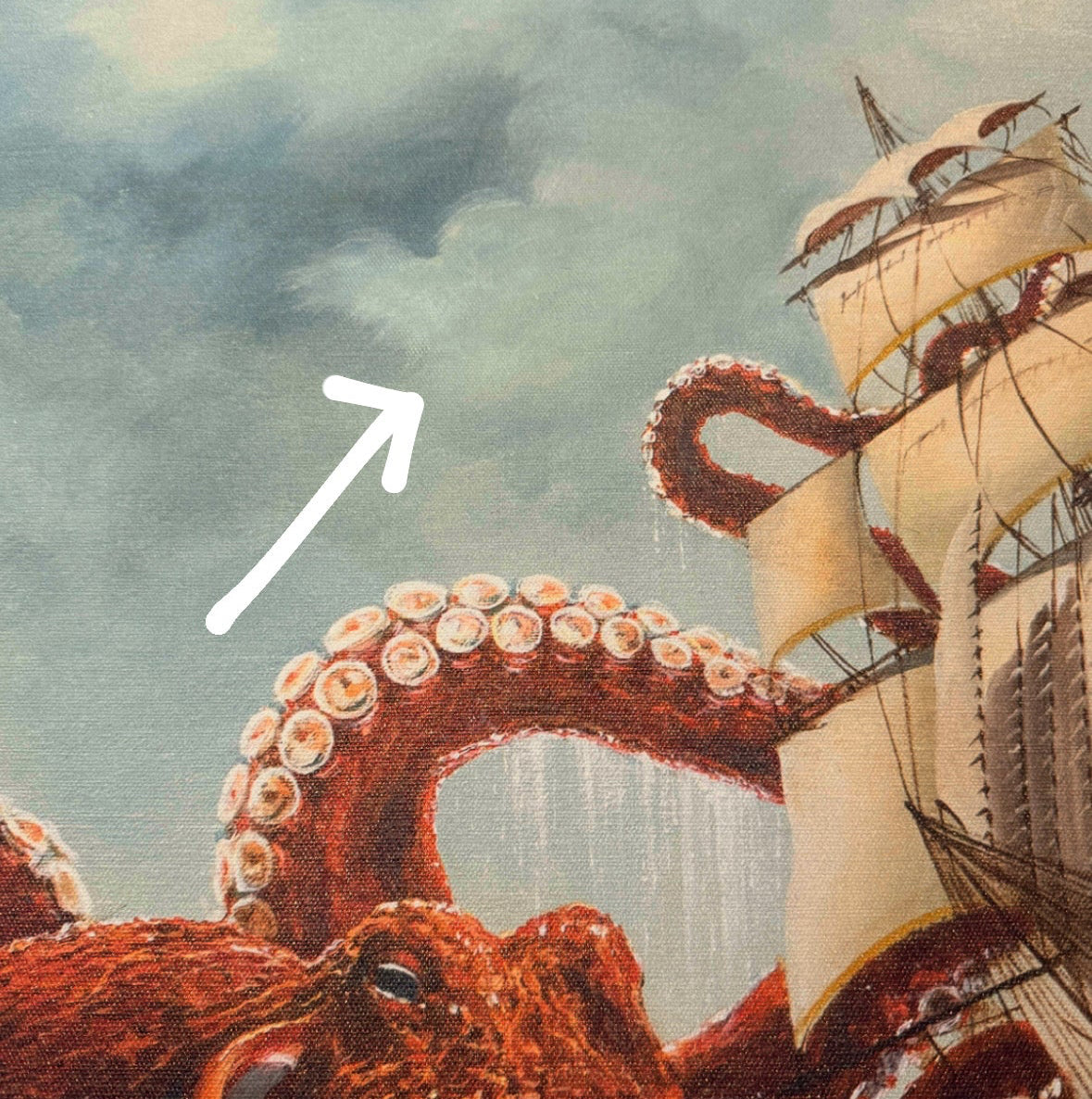 There Once Was A Ship - PRINT 24 x 36 in reclaimed metallic frame