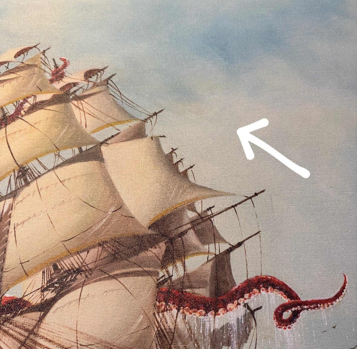 There Once Was A Ship - PRINT 24 x 36 in reclaimed metallic frame