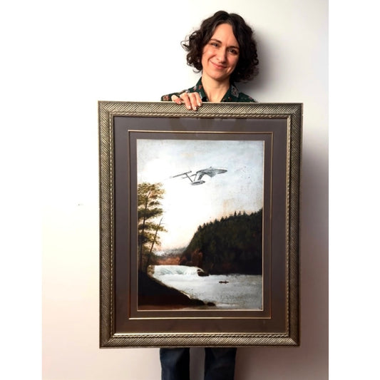 Boldly Go : NCC-1701 - PRINT 18 x 24 on in ornate silver frame