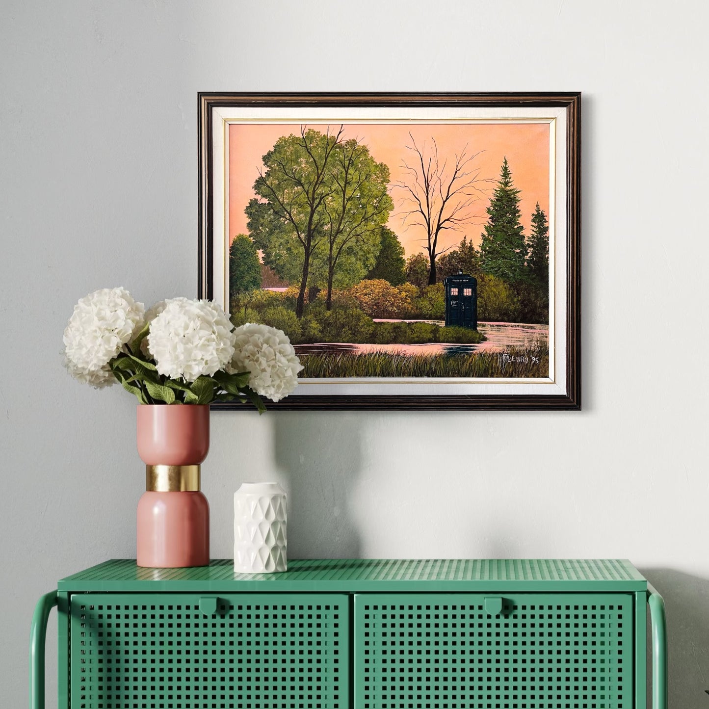 Where Did I Park? original upcycled vintage painting