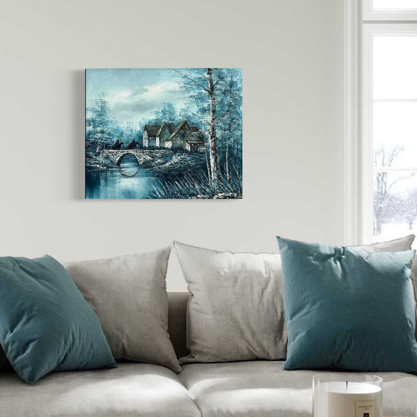 It Calls To Them, original upcycled vintage painting