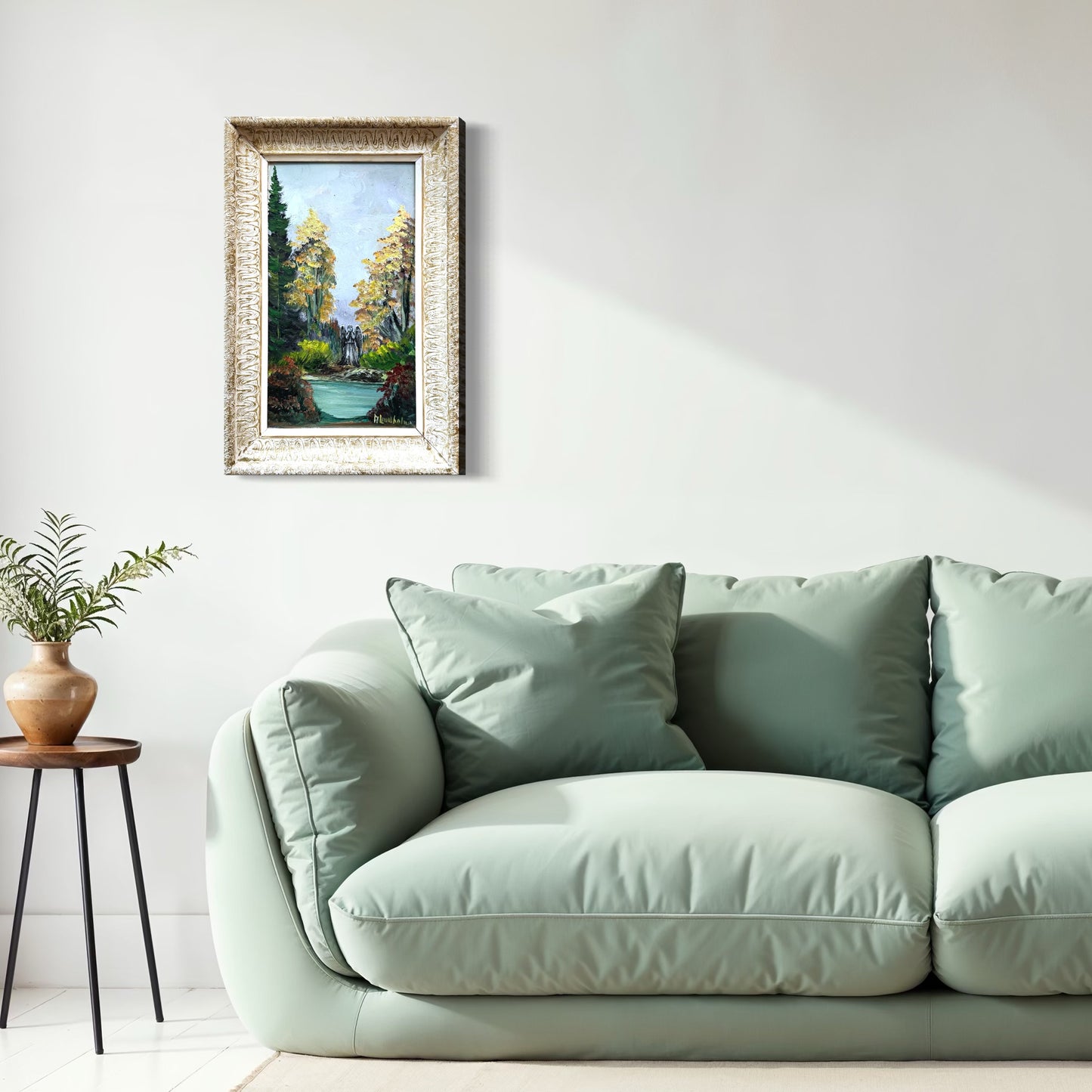 Don't Blink, original upcycled vintage painting