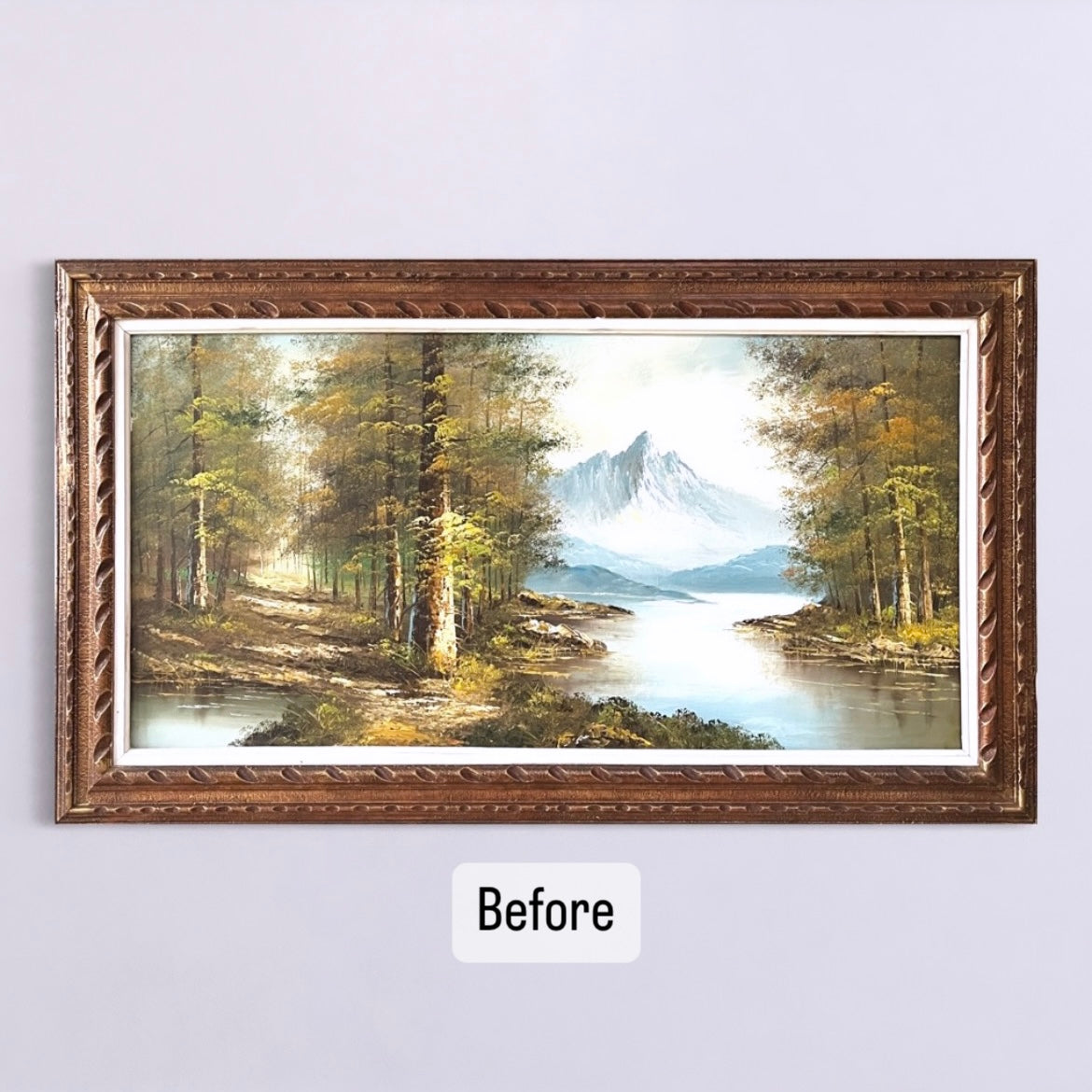 A Walk In The Woods, upcycled vintage painting