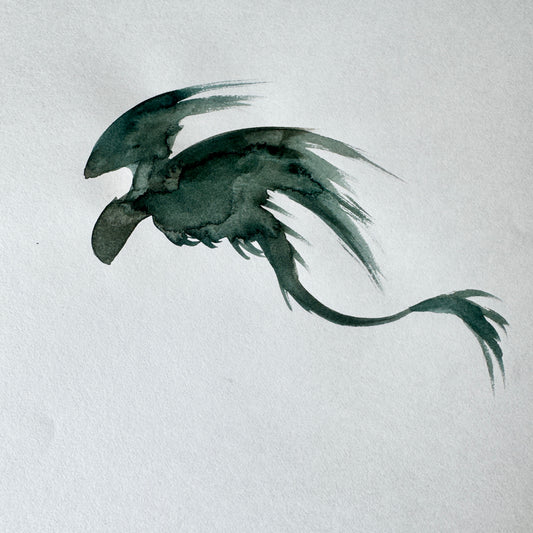 Dragon No. 8 - study, watercolour on paper