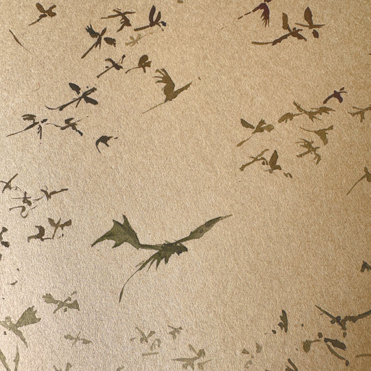 Dragon Flock, study No. 2, watercolour on paper