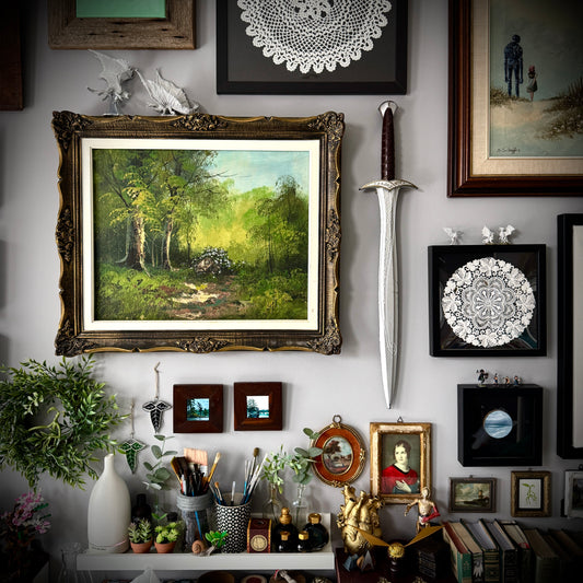 The King's Crown, original upcycled vintage painting