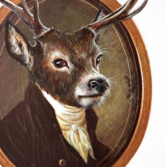 My Father Didn't Strut - original upcycled vintage art