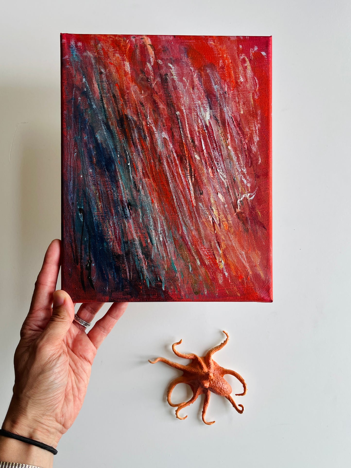Abstract Cast-off Paint Canvas from Octopus Vs Ship collection