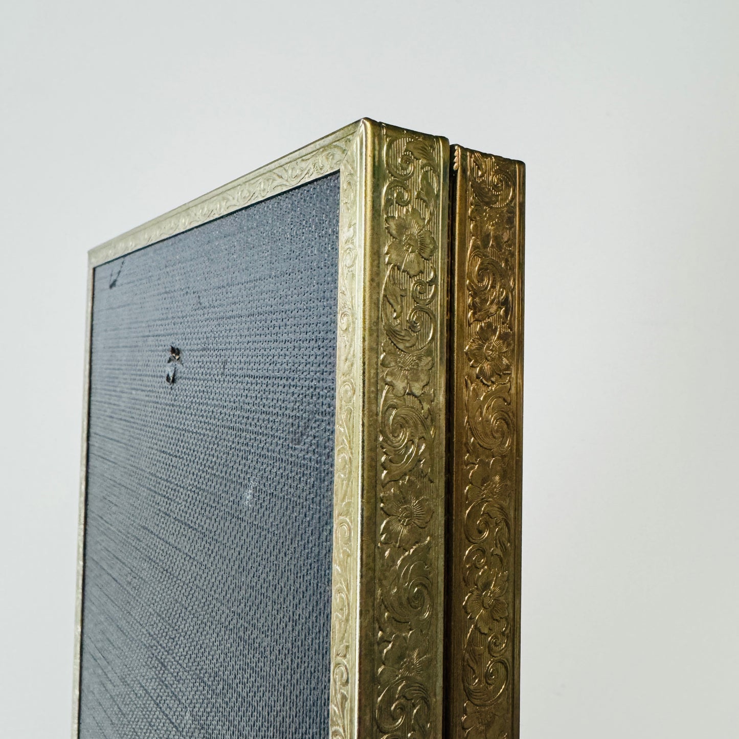 Mandolisa & The Guardian - PRINT in Reclaimed Folding Portrait Frame, brass