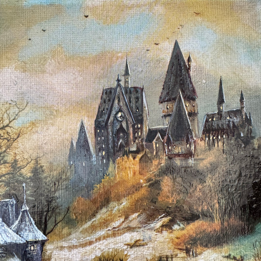 The Gamekeeper's Hut, original upcycled vintage painting