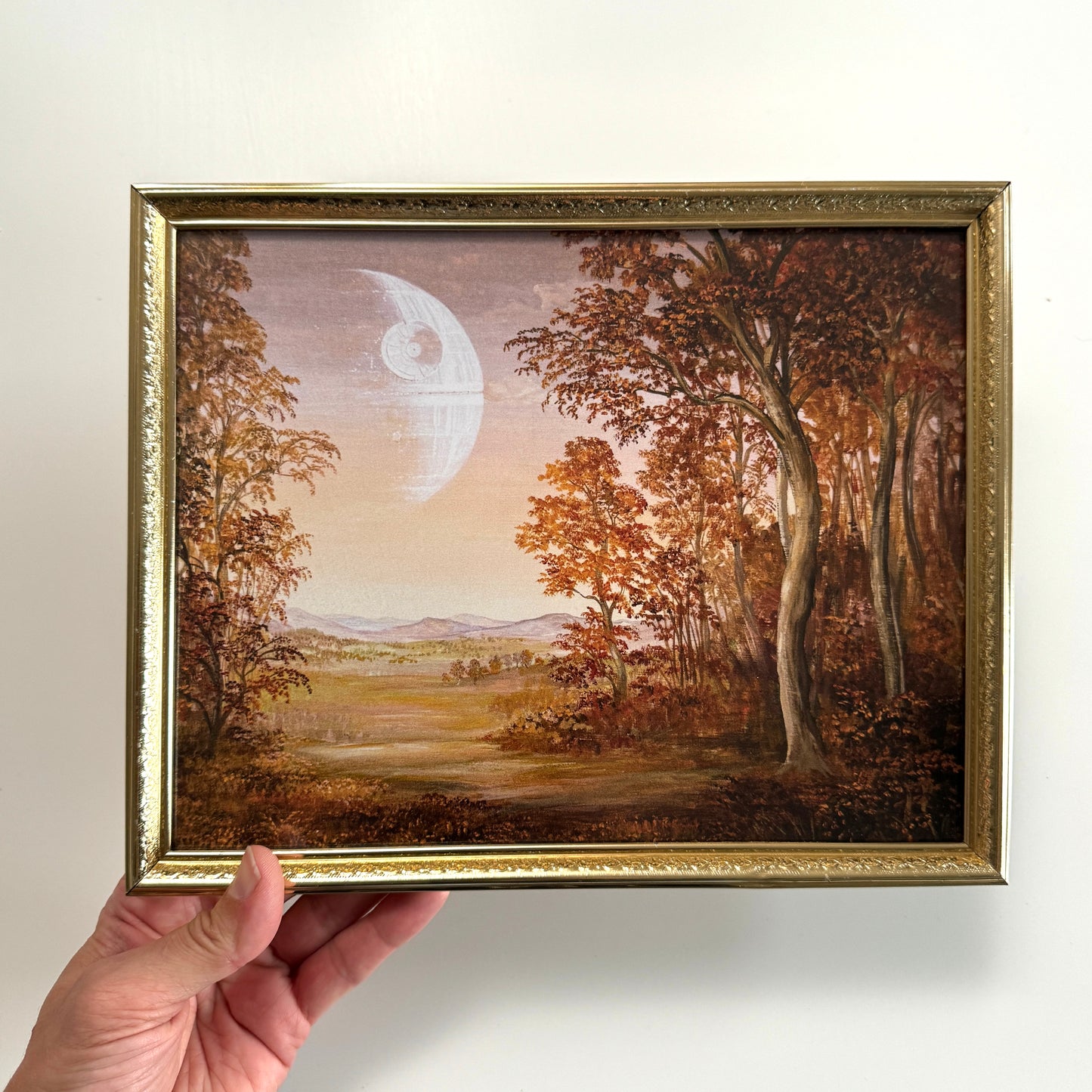 Harvest Moon - 8x10 PRINT in Vintage Brass Frame OOAK Show