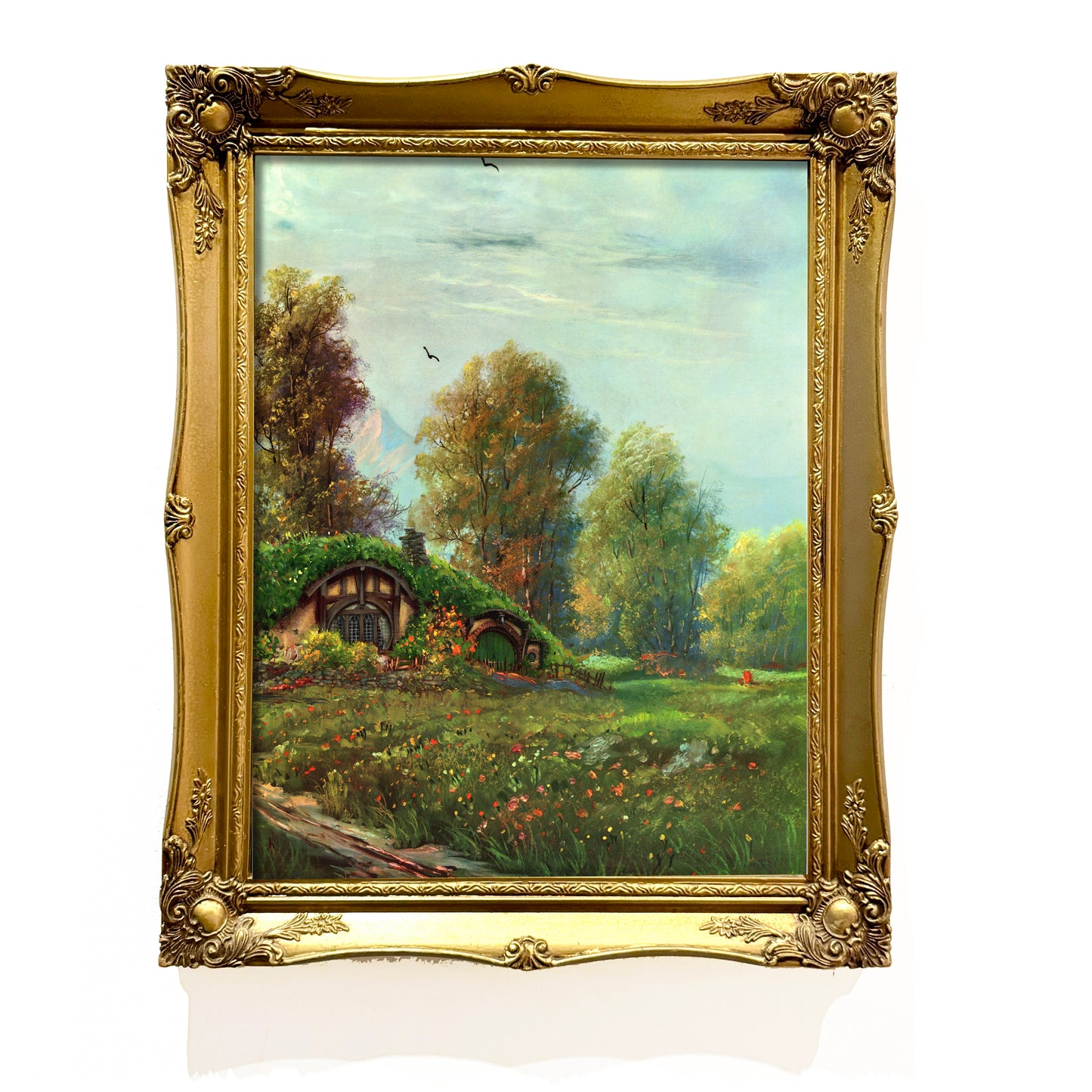 Filled With Comfort, original upcycled vintage painting