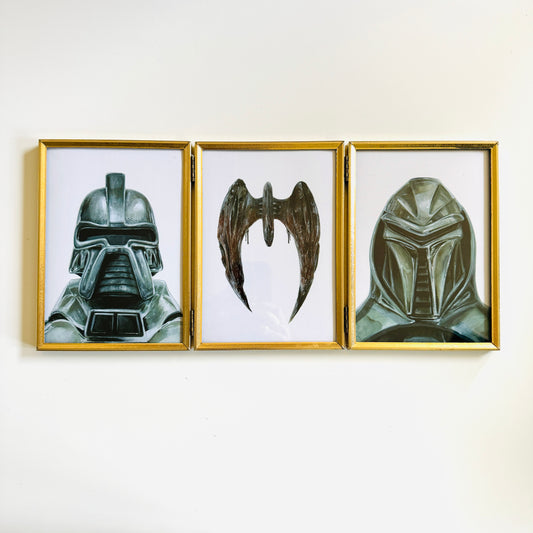 Cylon Family Portraits - Vintage Frame, brass, OOAK Show