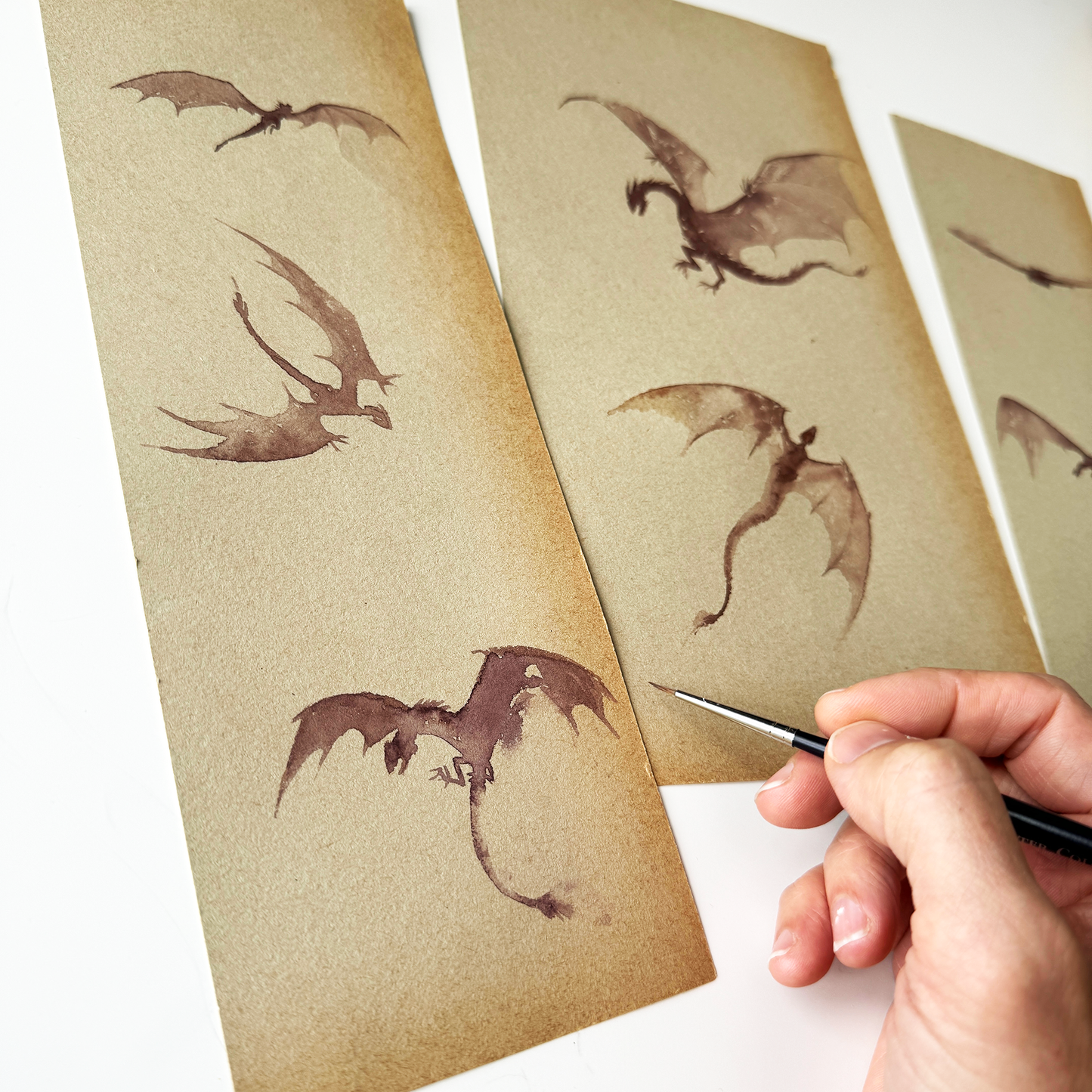 Dragon No.6 - study, watercolour on paper