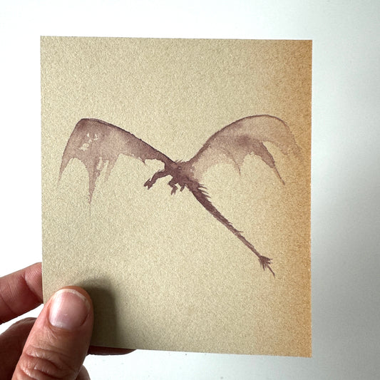 Dragon No.3 - study, watercolour on paper