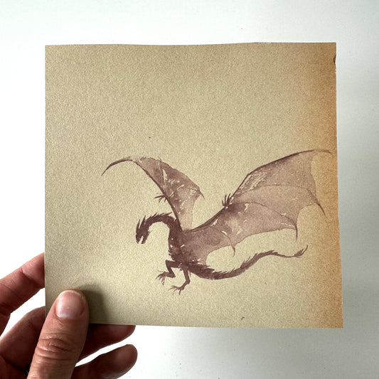 Dragon No.7 - study, watercolour on paper
