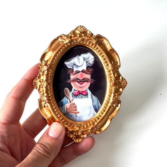 The Master Chef - PRINT in gold frame