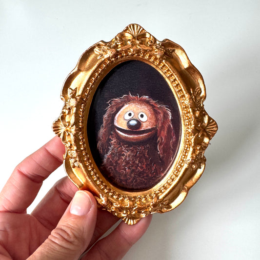 He’s A Good Dog - PRINT in gold frame