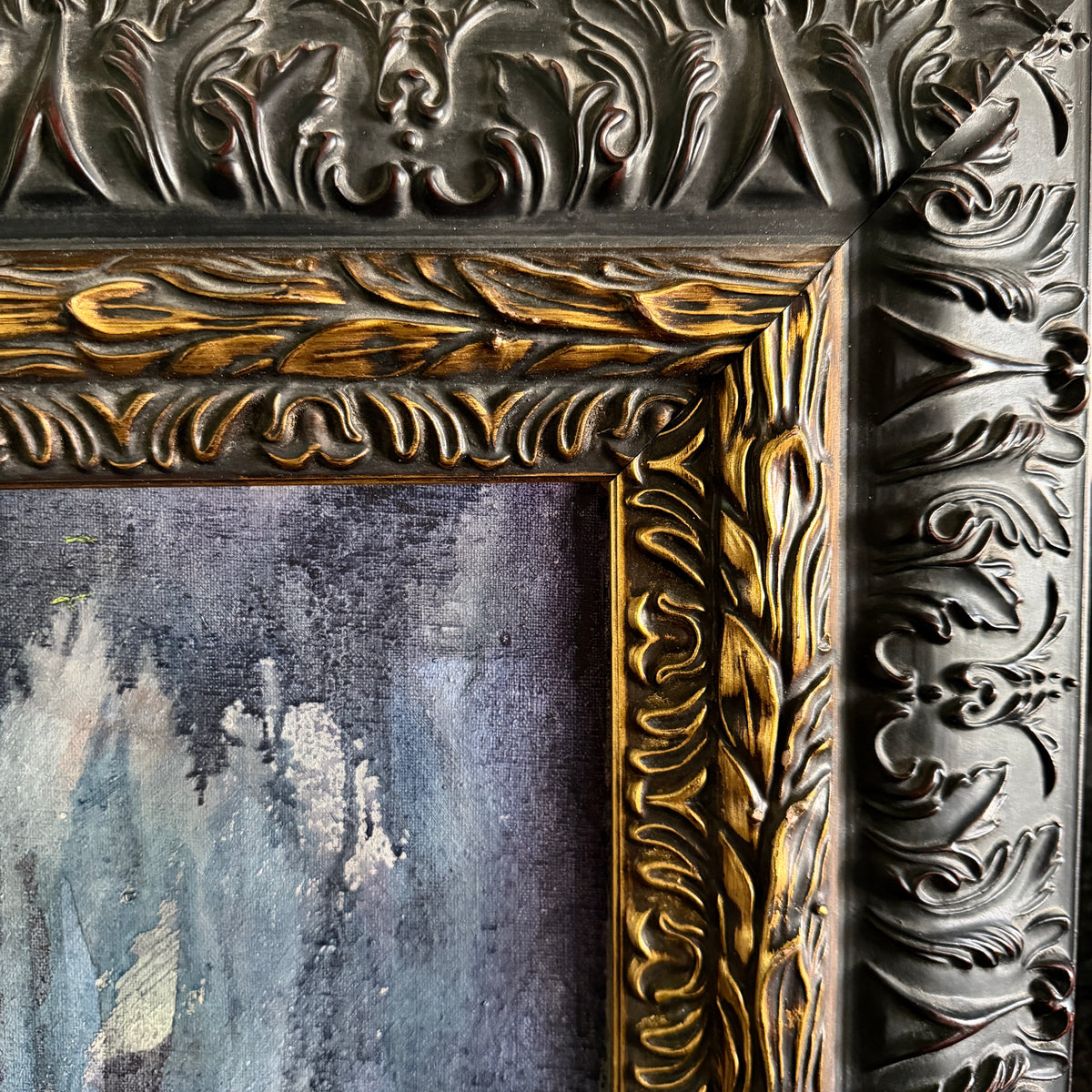 They Once Were Men, original upcycled vintage painting