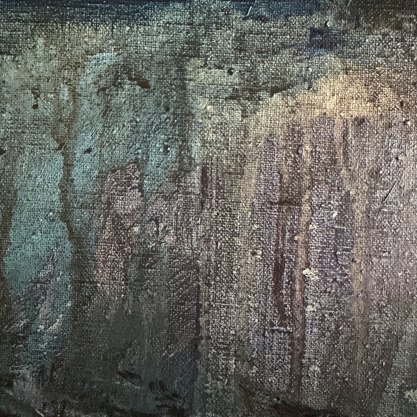 They Once Were Men, original upcycled vintage painting