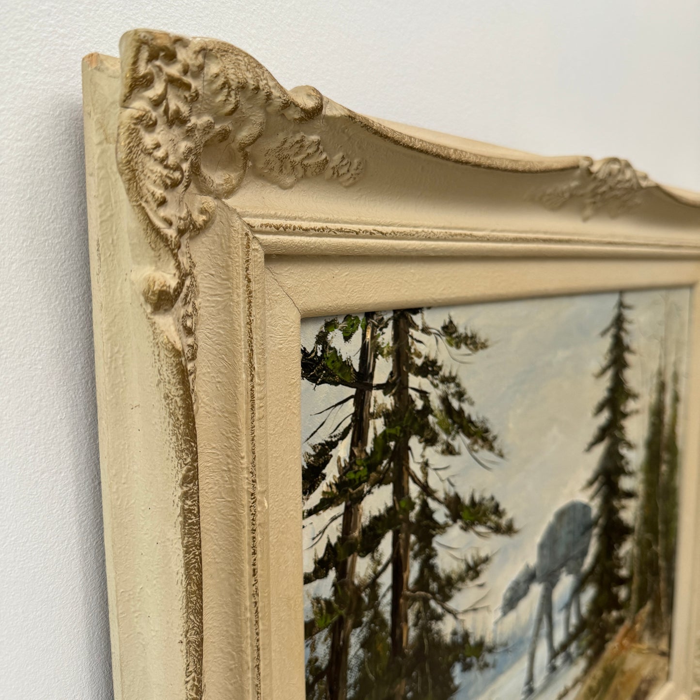 That's No Moose, upcycled vintage painting