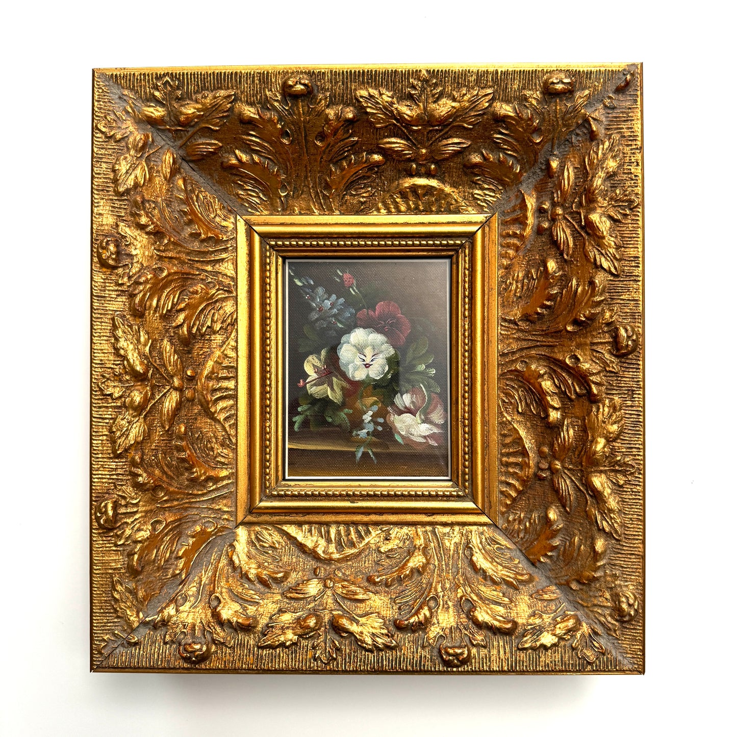 Alice's Flowers : Smiling Posie, original upcycled vintage art OOAK Show