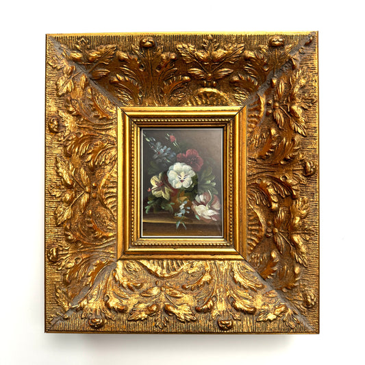 Alice's Flowers : Smiling Posie, original upcycled vintage art OOAK Show