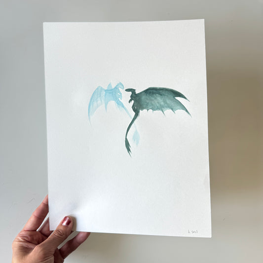 Dragon No. 11 - study, watercolour on paper