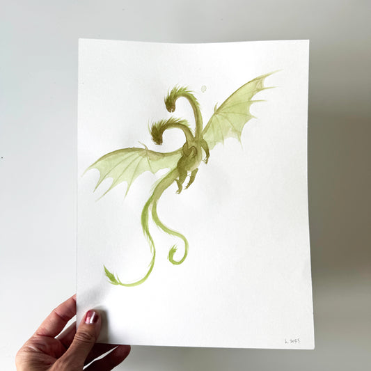 Dragon No. 16 - study, watercolour on paper