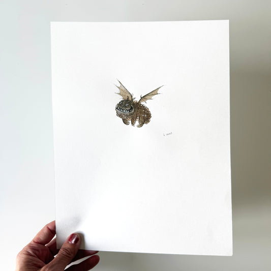 Dragon No. 13 - study, watercolour on paper