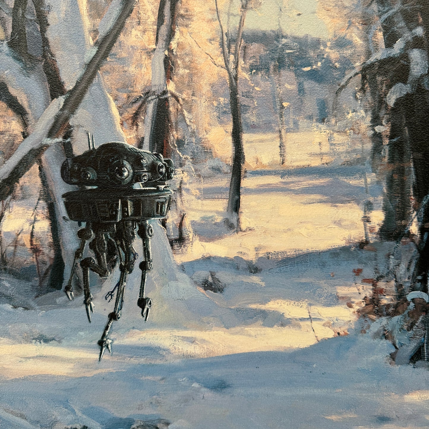 Winter Droid No.2, upcycled vintage painting