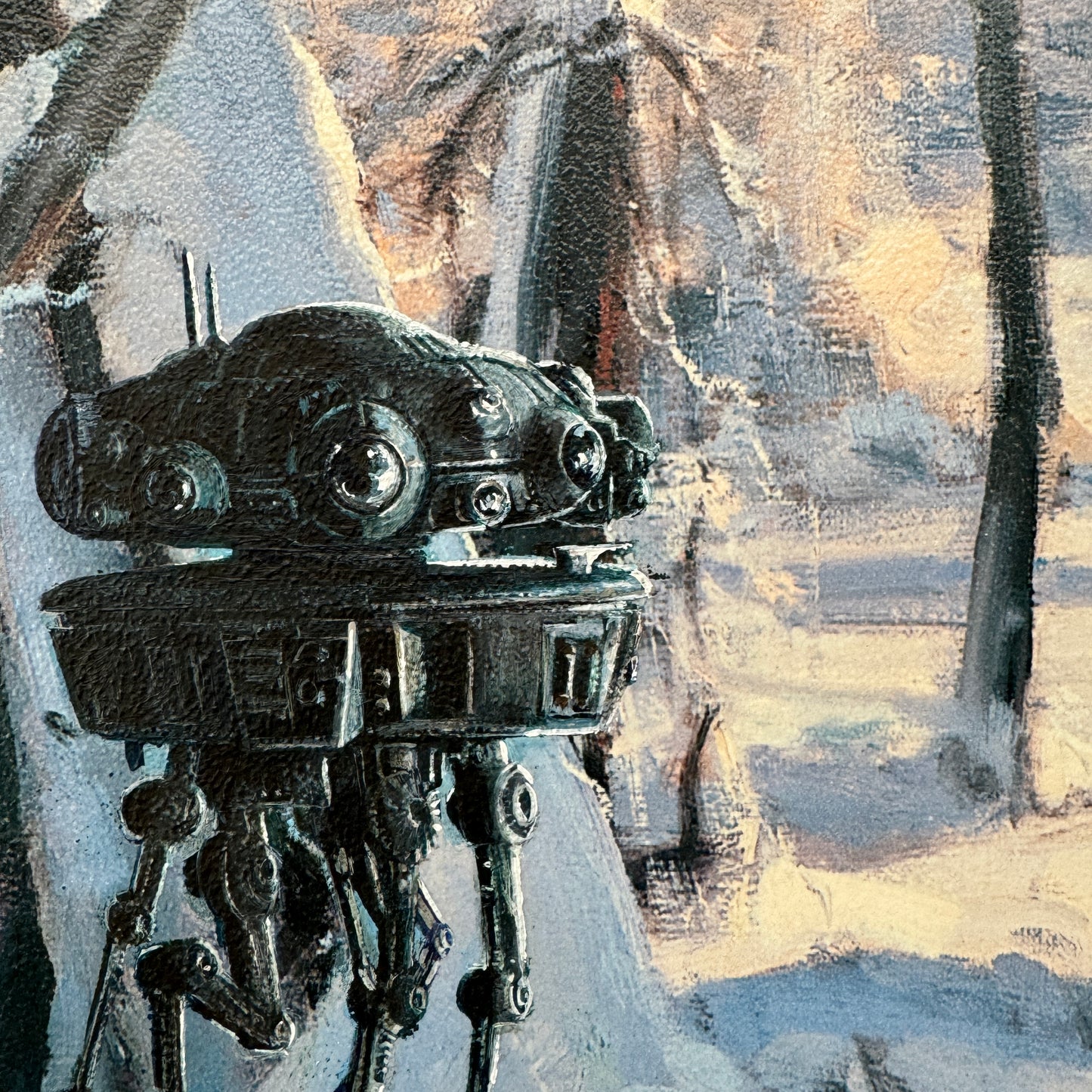 Winter Droid No.2, upcycled vintage painting